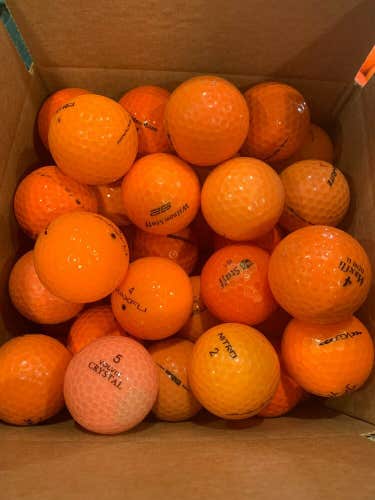 100 Orange Used Golf Balls Assorted Mix AAA 3A