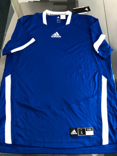 Royal Blue New Men's Adult Large Adidas Lacrosse Jersey