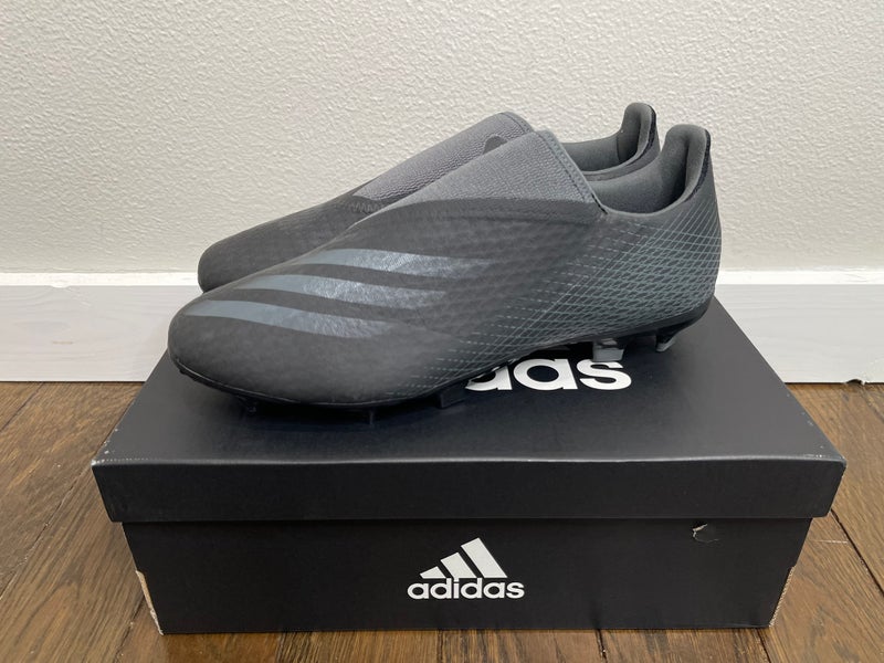 Adidas X Ghosted.3 Laceless FG Soccer Cleats FW3541 Black Grey Men’s Size 7.5