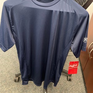 New Youth Small Rawlings Short Sleeve Base Layer  - Blue