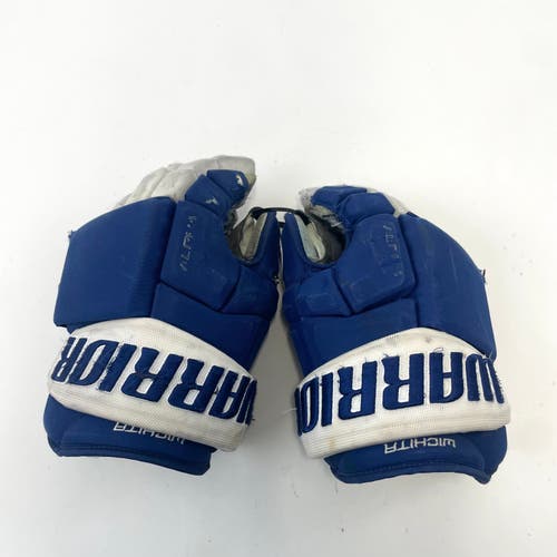 Used Royal Blue Warrior Alpha Pro Gloves | Size 14" | D282
