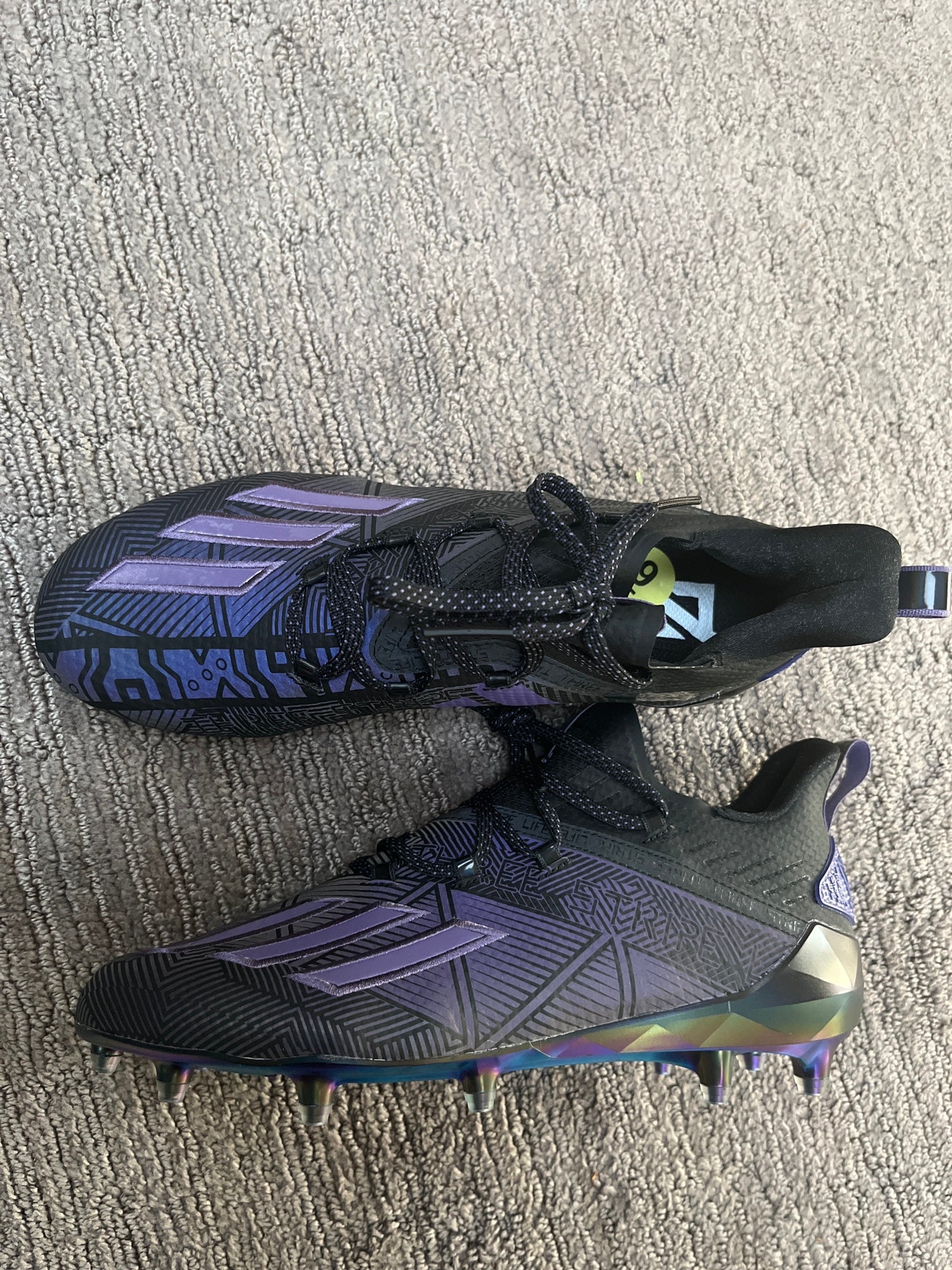 purple adidas football cleats