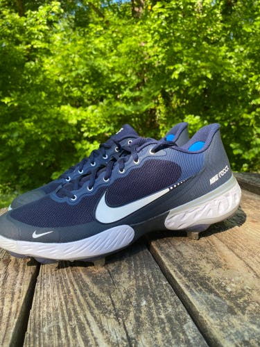 Nike Alpha Huarache Elite 3 Low Metal Cleats Blue / White CK0746 401 Men Size 13