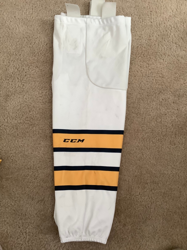 White Custom CCM Hockey Socks