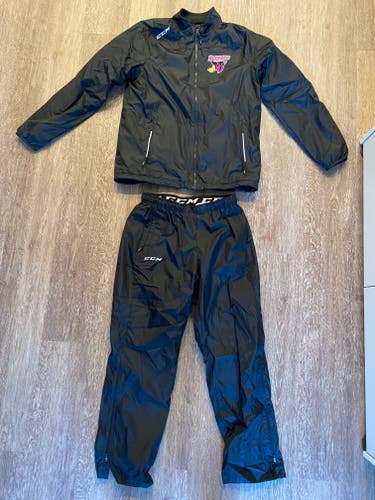 Bandits Hockey Black Adult Unisex Used Medium CCM Warm Up Suit