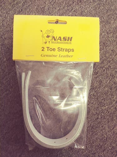 New Nash leather toe straps White (pair) 4 pairs White& 6 pairs of black (bonus solo black strap)