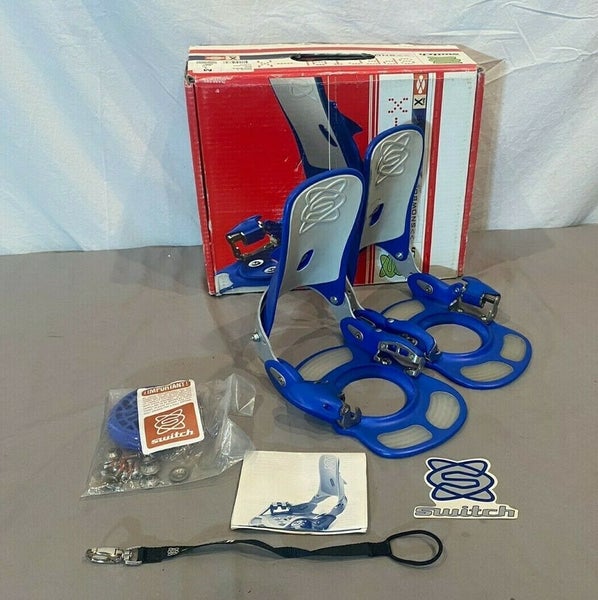 NOS Switch Special-X Step-In Snowboard Bindings Blue Medium NEW Fast Shipping