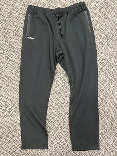 CCM Senior XXL Black Tapered Fleece Pant