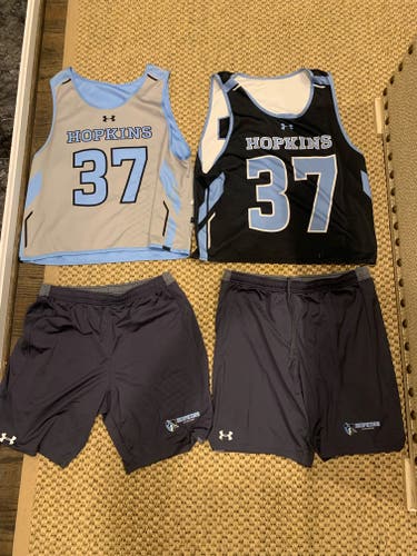 Hopkins Lacrosse Team Issued Jerseys/Shorts (Jake Lilly #37)