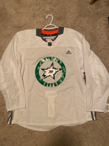 Dallas Stars White New Size 56 Adidas Pro Stock Jersey