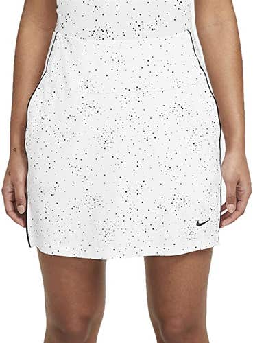 Nike Women's Dot Print 17" Golf Skirt XXL White CU9330