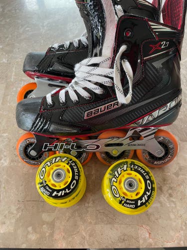 Used Bauer Regular Width Size 9.5 Vapor X2.7R Inline Skates