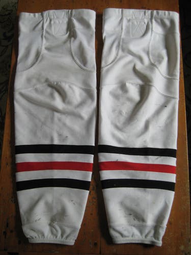 CCM Edge Pro Stock Hockey Socks Chicago Blackhawks White