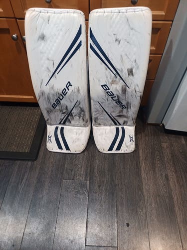 Used 34" Bauer Vapor 2X Pro Goalie Leg Pads (M, NAvy)