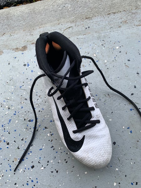 White Men's Turf Cleats High Top Huarache