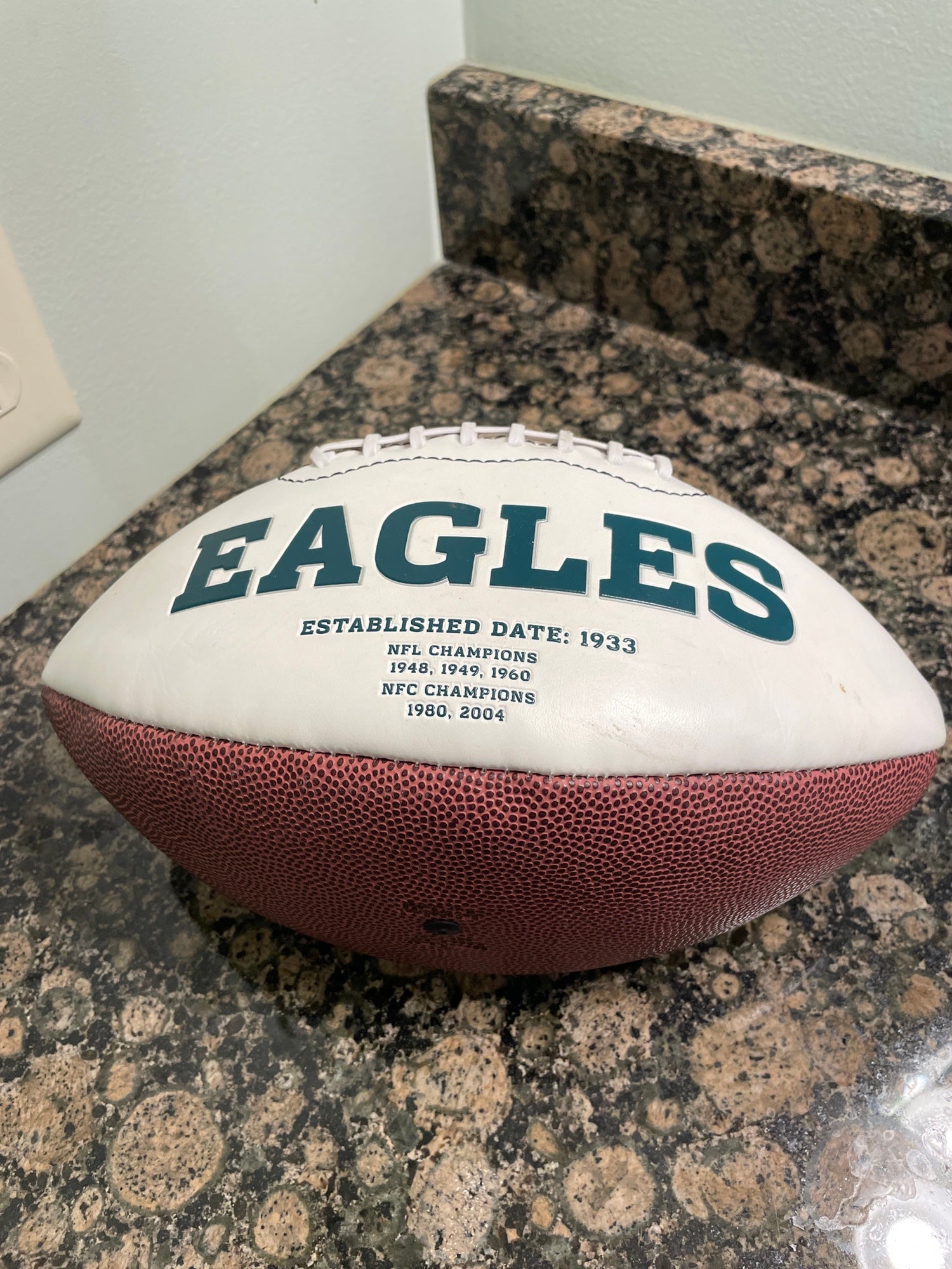 Autographed Eagles Football