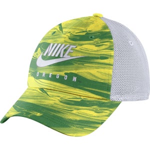 new nike oregon ducks trucker mesh strap back hat/cap tye dye