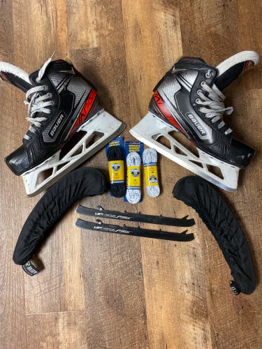 Used Bauer Regular Width  Size 9.5 Vapor X2.9 Hockey Goalie Skates
