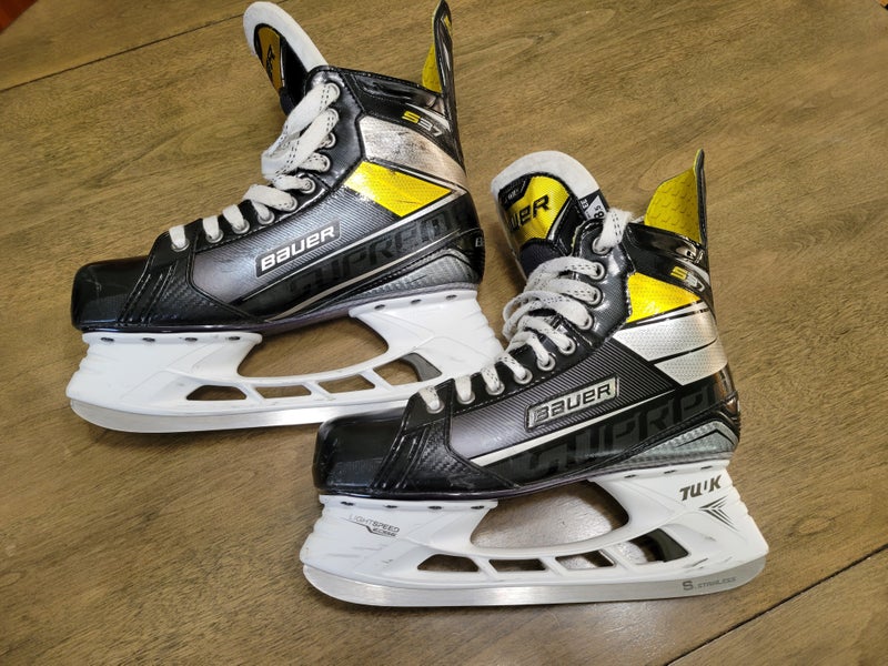 Senior Used Bauer Supreme S37 Hockey Skates Extra Wide Width Size 8.5
