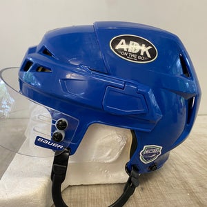 CCM Vector V08 Pro Stock Hockey Helmet Bauer Visor Combo Small Marine Blue 8218