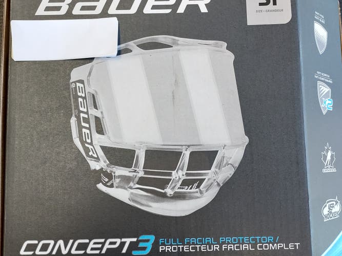 New Bauer Concept 3 Full Shield Full Cage