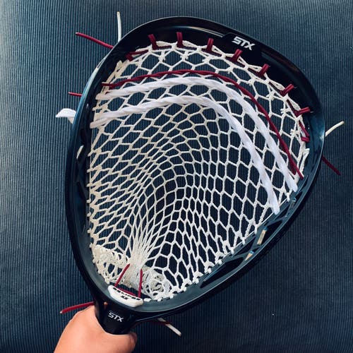 STX Eclipse 2 w/ 12D The Mesh Dynasty - Goalie Head Eclipse II Black Maroon