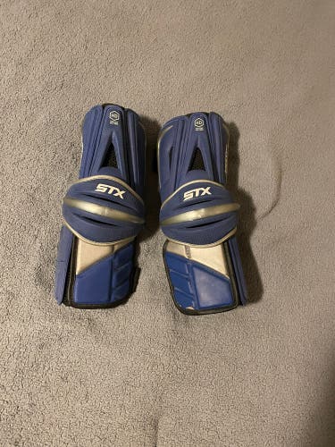 Used Blue Large STX Assault Arm Guards