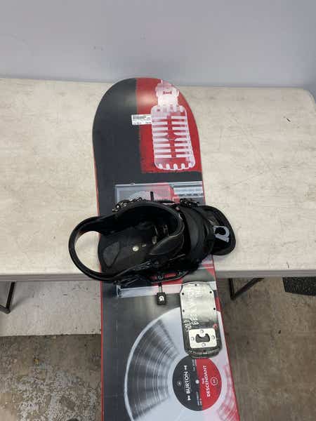 Used Burton The Descendant 156 Cm Mens Snowboard Combo