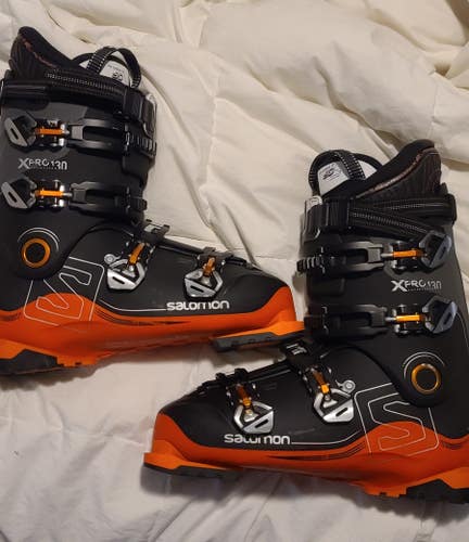 Used Men's Salomon All Mountain X-Pro 130 Ski Boots Stiff Flex