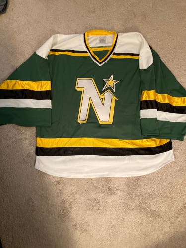 Minnesota North Stars adult goalie cut jersey