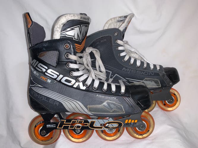 Custom Listing Used Mission Size 10.5E Inhaler AC5 Inline Skates W/o Wheels And Bearings