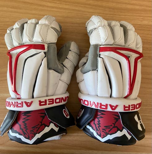 Utah Lacrosse Used Under Armour BioFit Lacrosse Gloves 12"