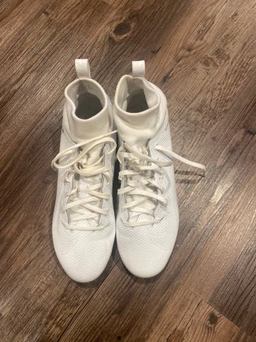 White Men's Molded Cleats High Top Vapor Speed