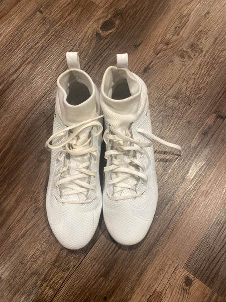 White Men's Molded Cleats High Top Vapor Speed
