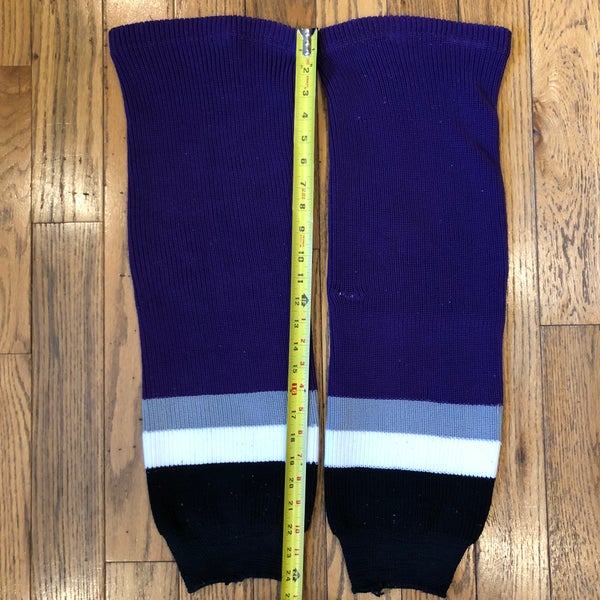 Purple Gray White Black 24” Socks