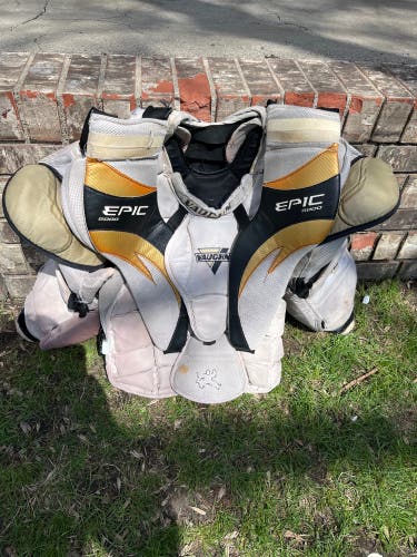 Used Large Vaughn Epic 8000 Goalie Chest Protector