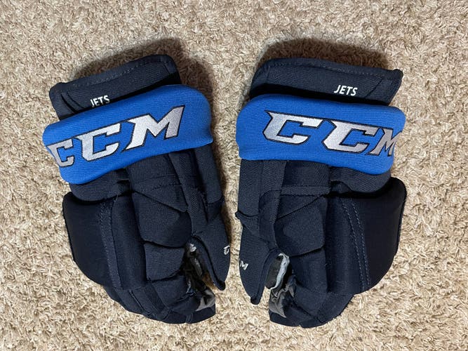 Used CCM Pro Model Gloves 15" Pro Stock  * Winnipeg Jets / Manitoba Moose