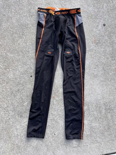 Black Adult Men's Used XL Shock Doctor Pants with Bio Flex Cup