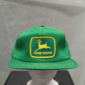 Vintage John Deere All Foam Snapback Patch Hat Green
