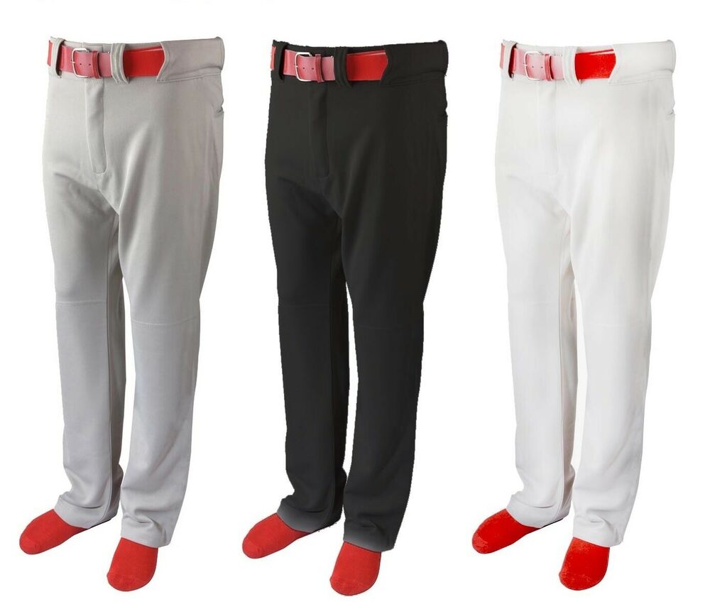 Grey with Color Piping Martin Sports Adult Baseball/Softball Belt Loop Pants