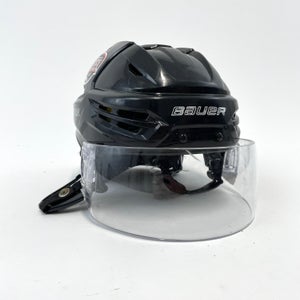 Used Black Bauer Reakt Pro Helmet with Bauer 95 Clip Visor | Senior Small | #N351