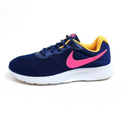 Nike Tanjun Womens Size 8.5 Running Shoes Sneakers Navy Pink Orange CK0001-400