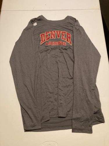 University Of Denver Lacrosse Gray Used XL New Balance Shirt