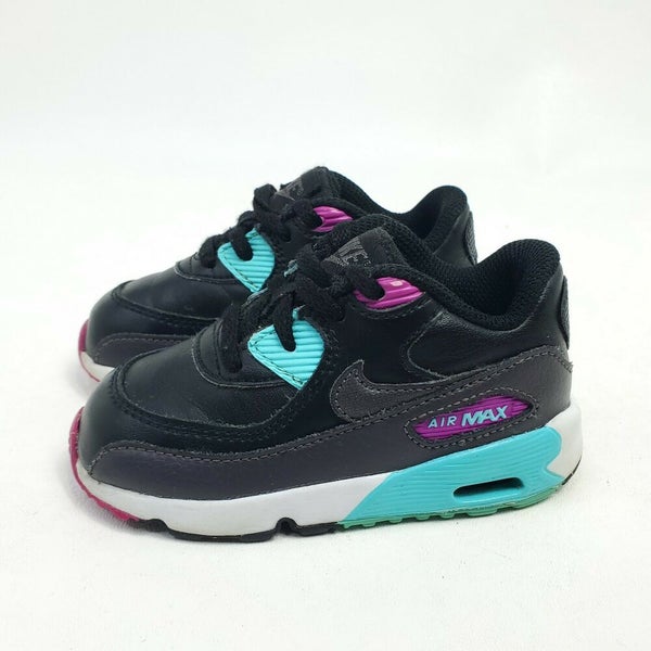 Nike Air Max 90 Running Shoes Toddler Size 7C 833416-033 Black Purple  Sneakers | SidelineSwap