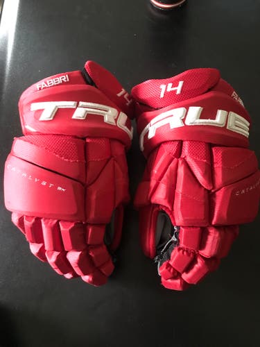 Pro Stock Detroit Redwings True Catalyst 9x gloves 13.5” Fabbri