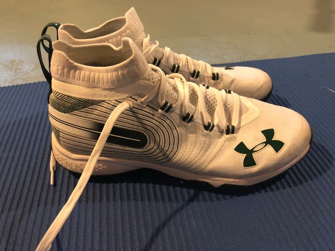 White Used Turf Cleats Under Armour Spotlight