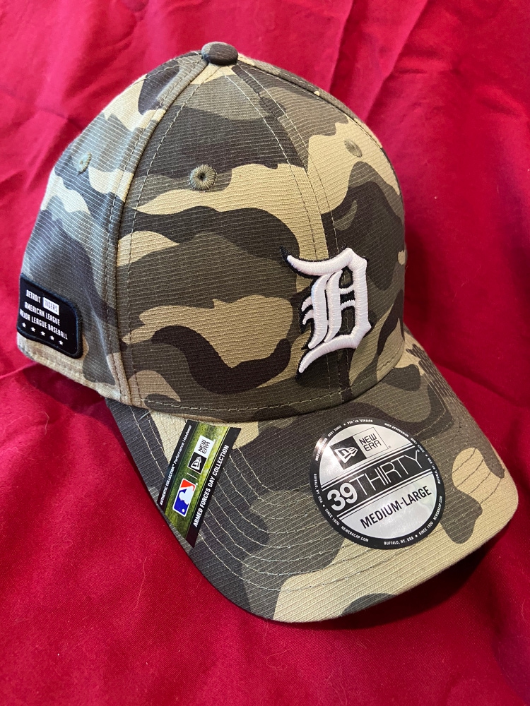 MLB Detroit Tigers “Armed Forces Day” Collection Camo New Era Hat, Size Medium-Large NEW NWT