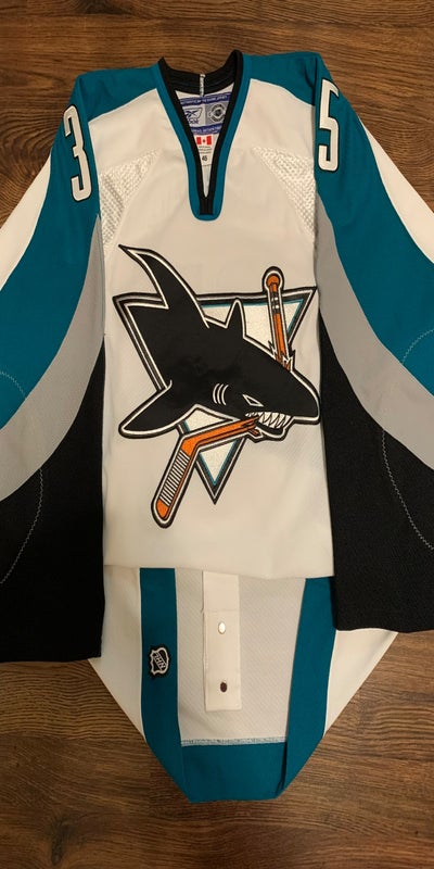 San Jose Sharks Adidas Men's Gray Reverse Retro Authentic Jersey  (Customizable)