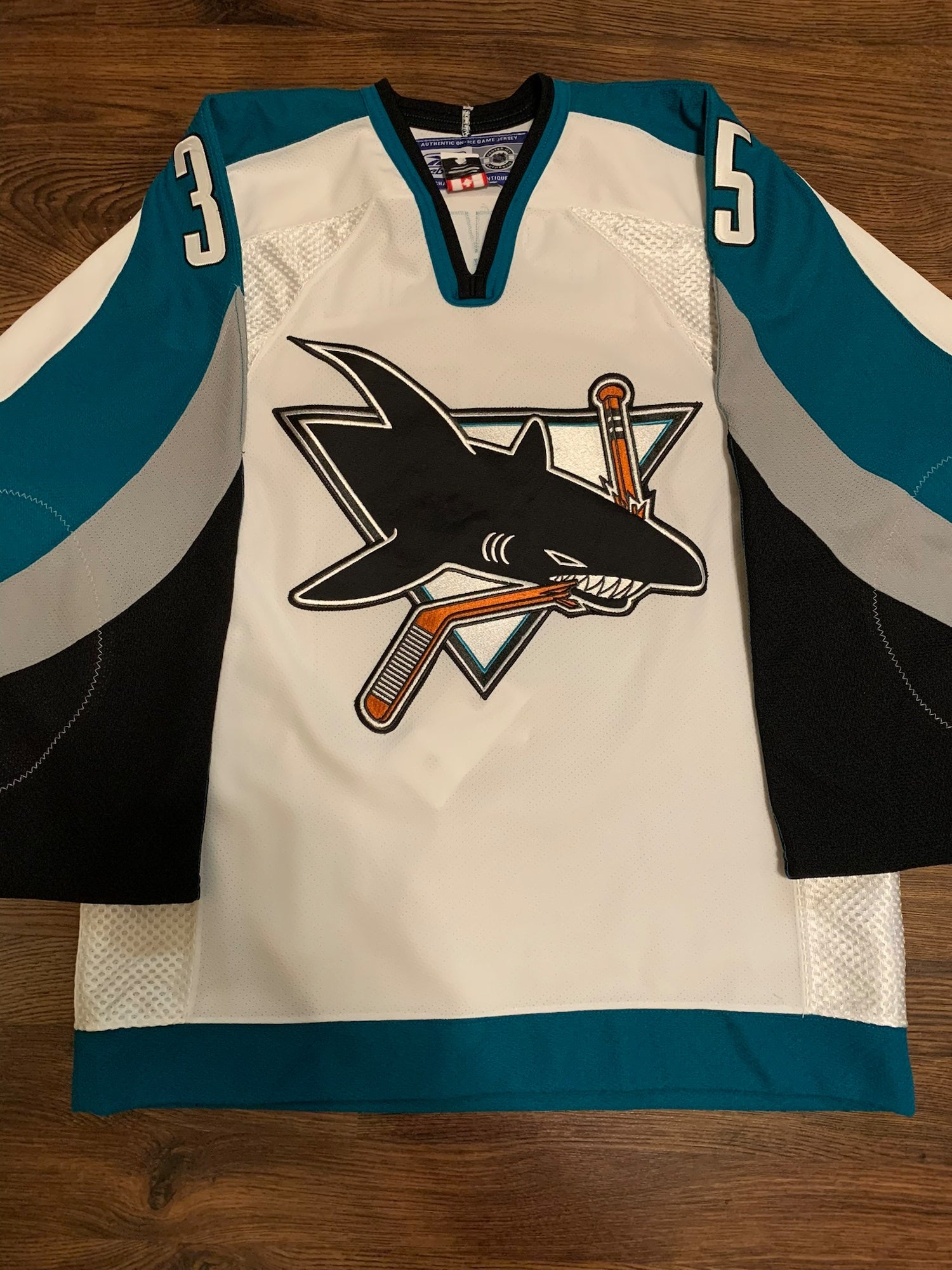 ADIDAS NHL HOCKEY AUTHENTIC PRACTICE JERSEY SAN JOSE SHARKS RED
