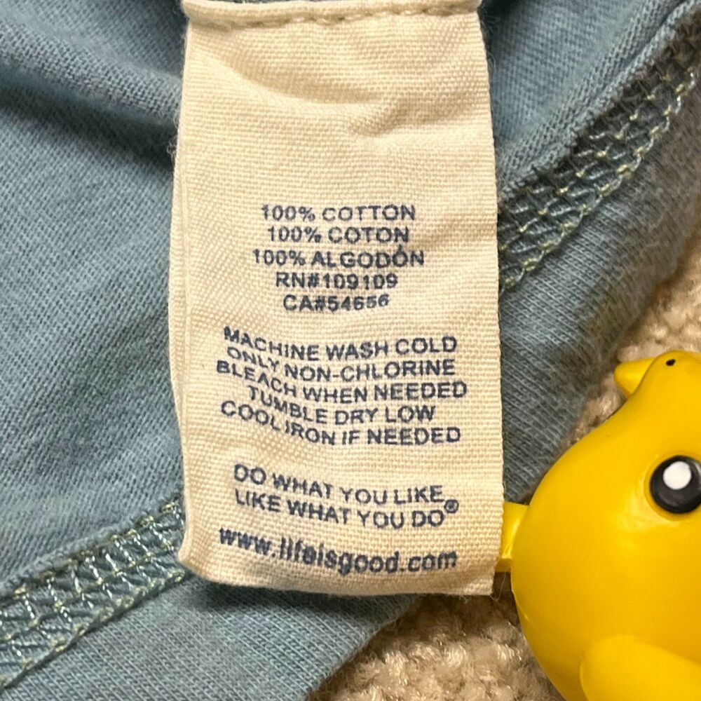 Life is Good T Shirt Men XL Adult Blue 